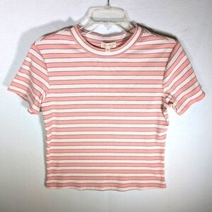 Ultra Flirt Pink and White Striped Tee